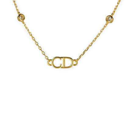 Christian Dior Logo Reworked Necklace