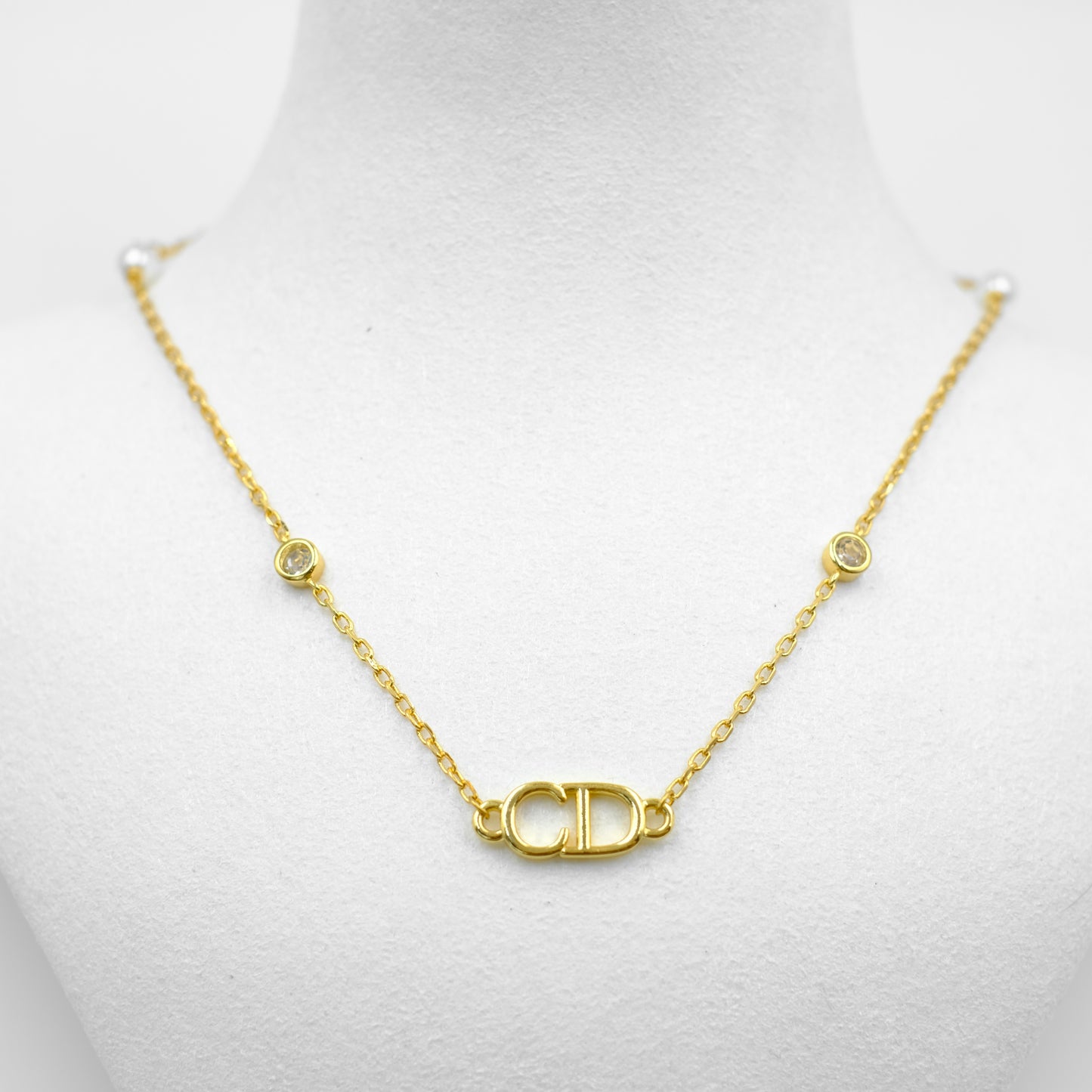 Christian Dior Logo Reworked Necklace