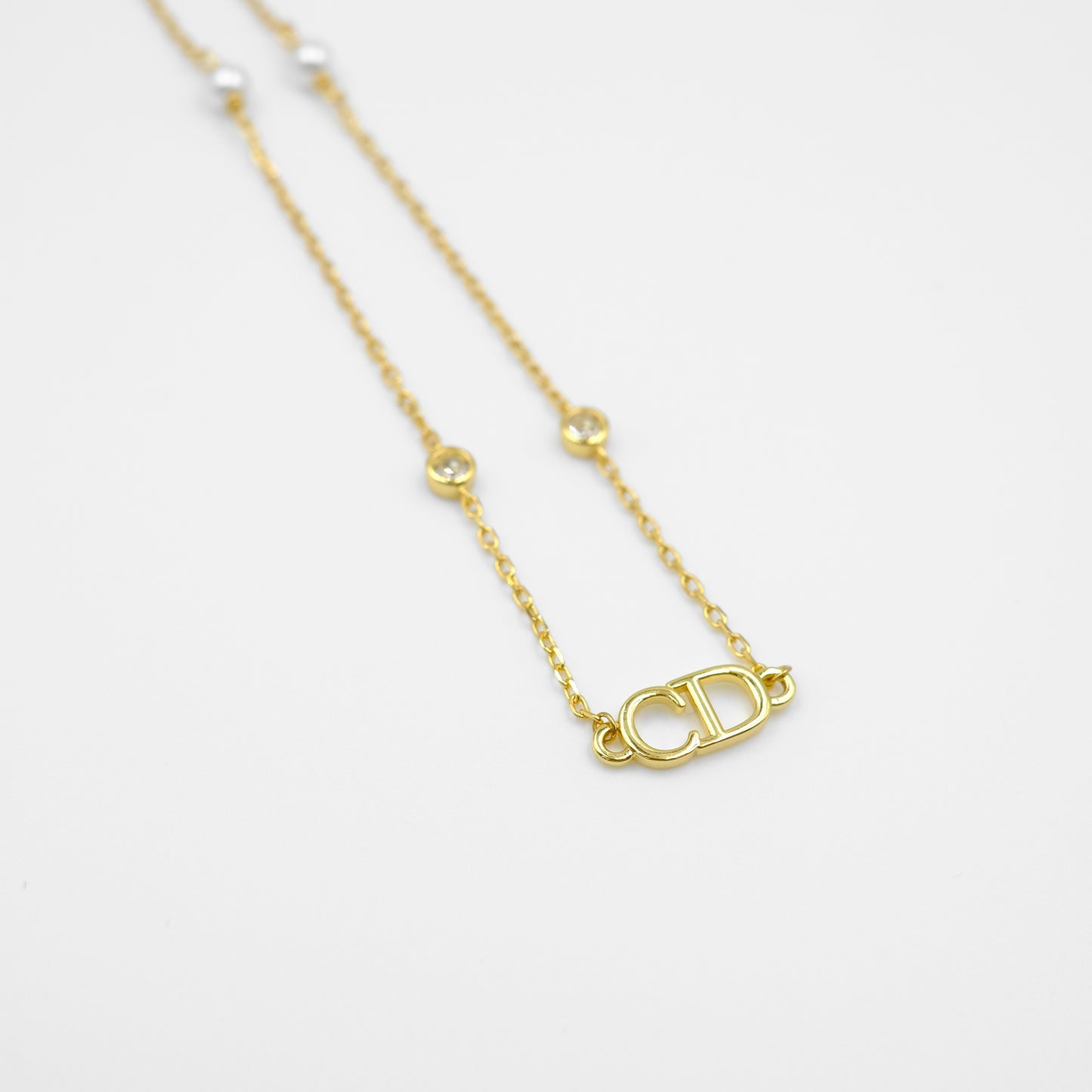 Christian Dior Logo Reworked Necklace