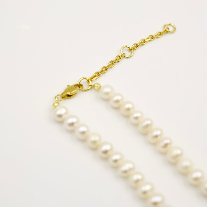 Christian Dior Letter Logo Pearl Reworked Necklace