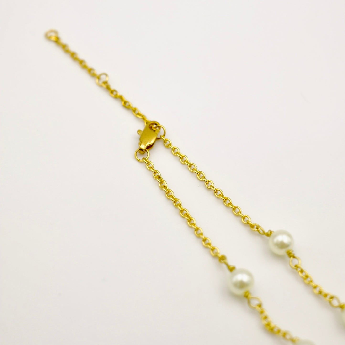 Christian Dior Logo Pearl Reworked Necklace