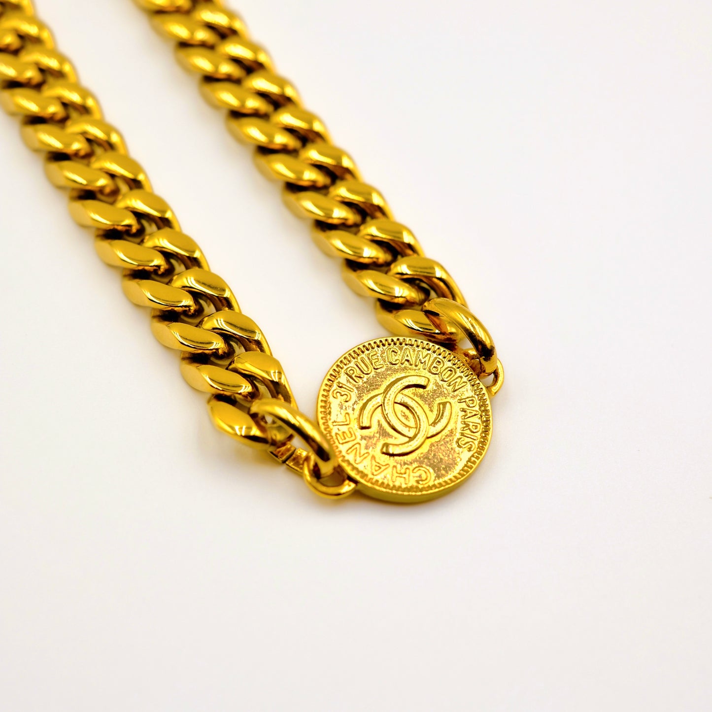 PREORDER Chanel CC Logo Coin Reworked Choker