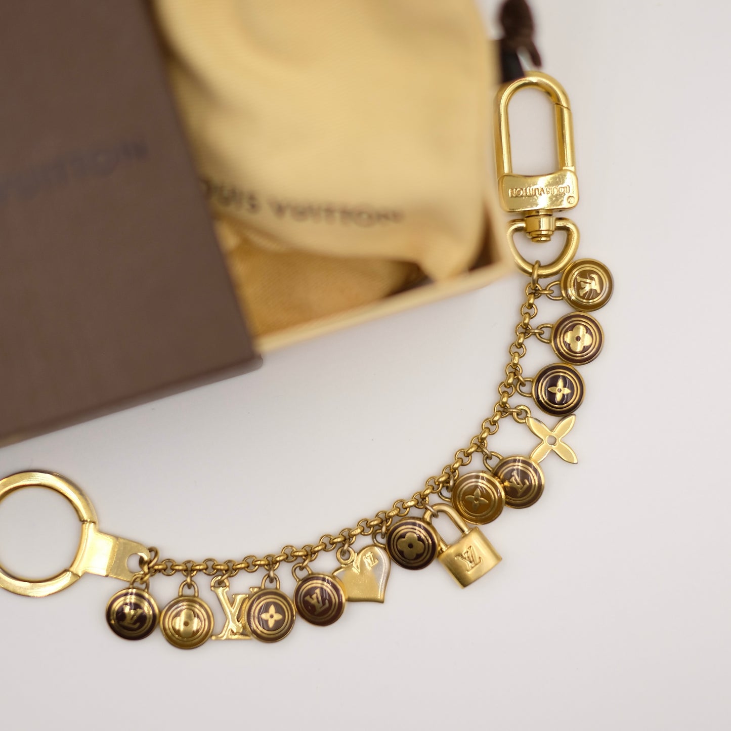 Louis Vuitton Brown Pastilles Pendant Reworked Necklace