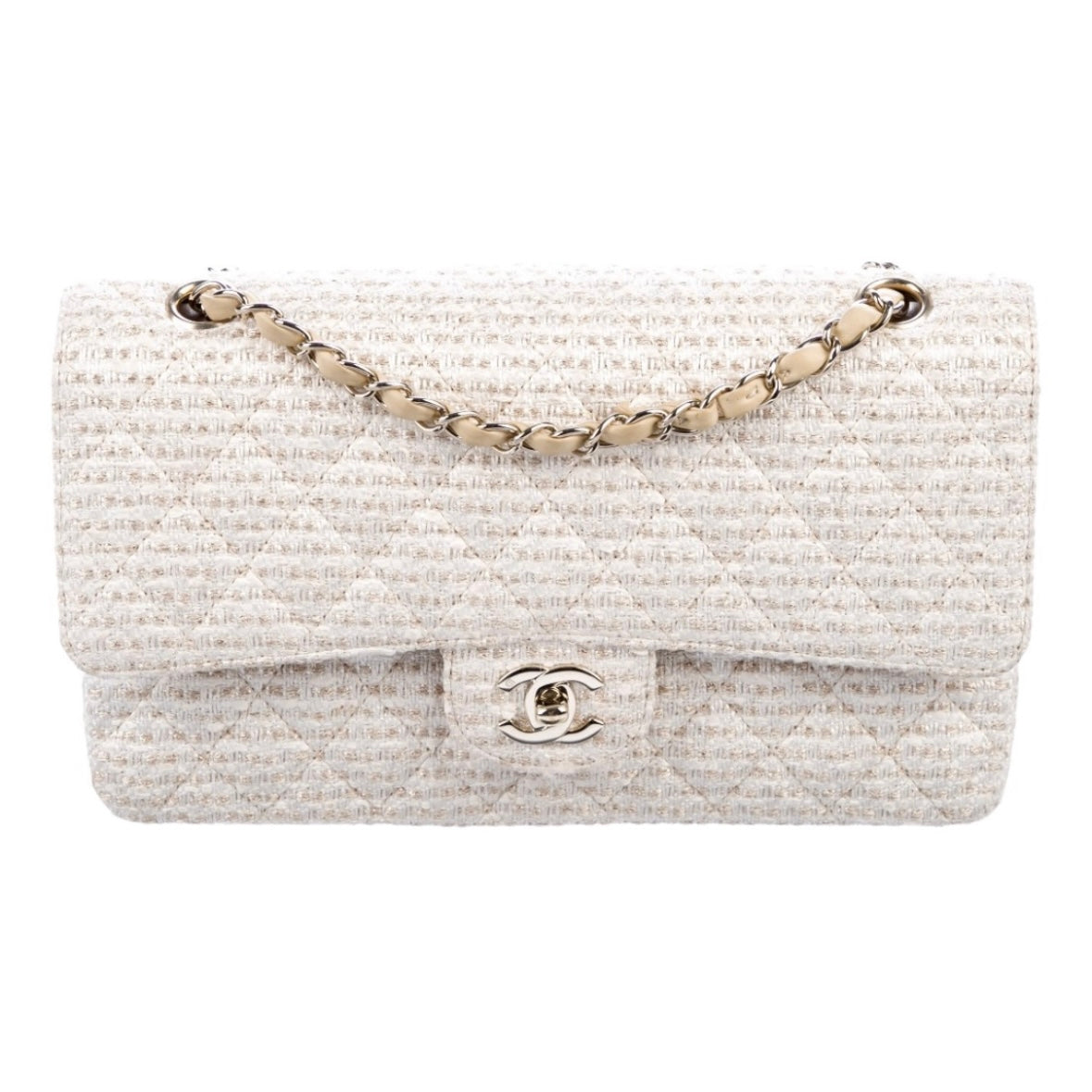 Chanel Tweed Double Flap Bag