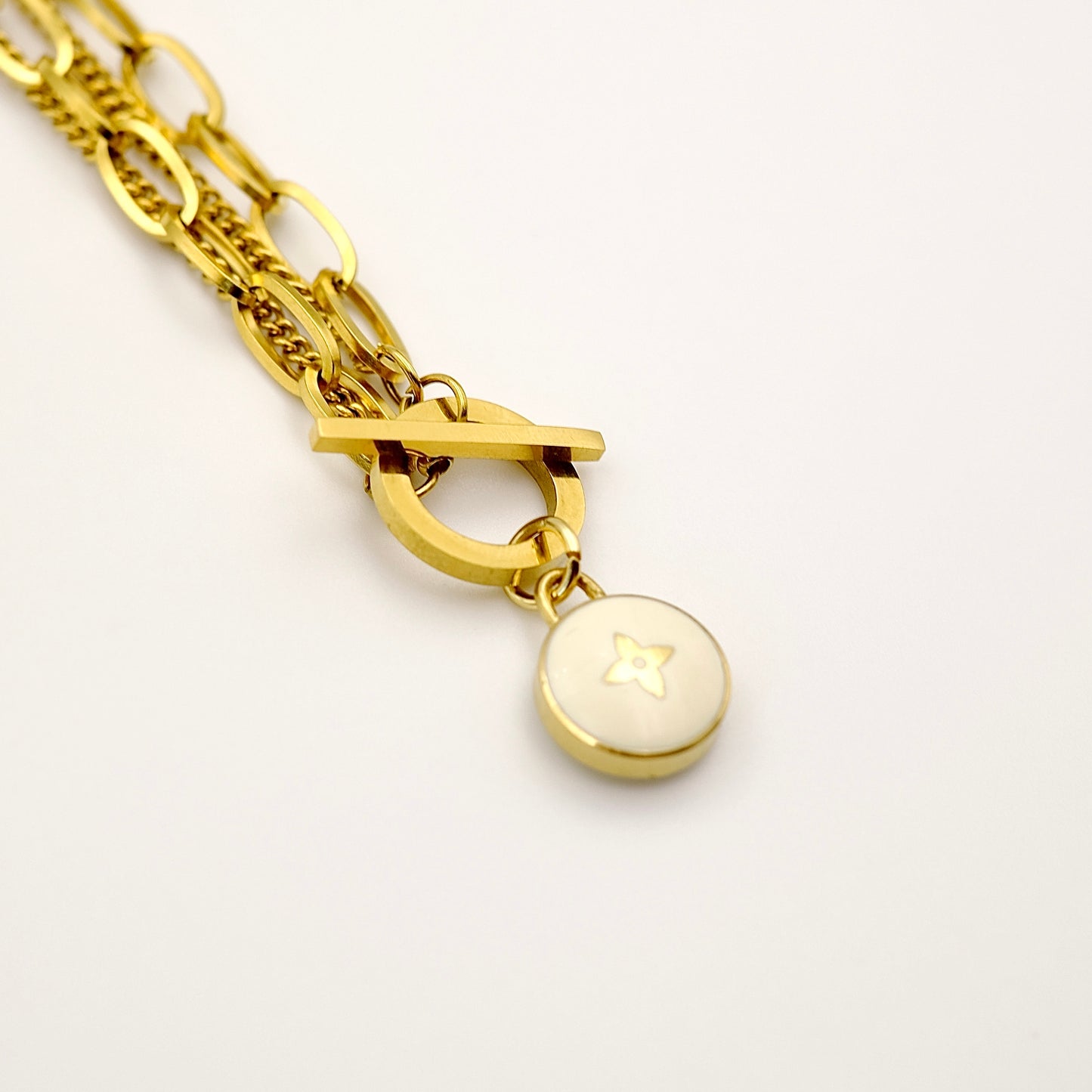 Louis Vuitton White Pastilles Reworked Necklace