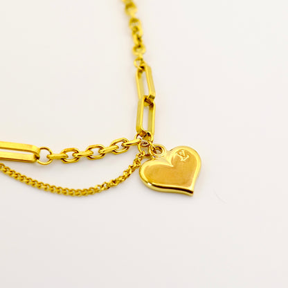 Louis Vuitton Heart Reworked Necklace