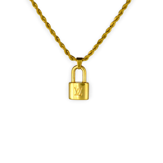 Louis Vuitton Mini Padlock Reworked Necklace