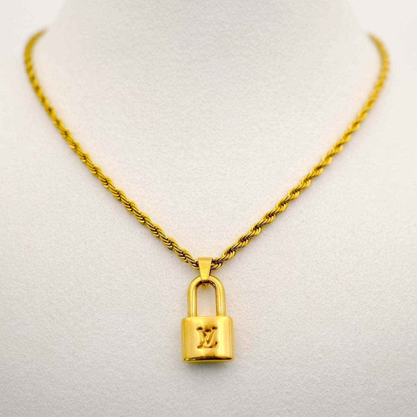 Louis Vuitton Mini Padlock Reworked Necklace