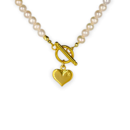 Louis Vuitton Heart Pearl Reworked Necklace