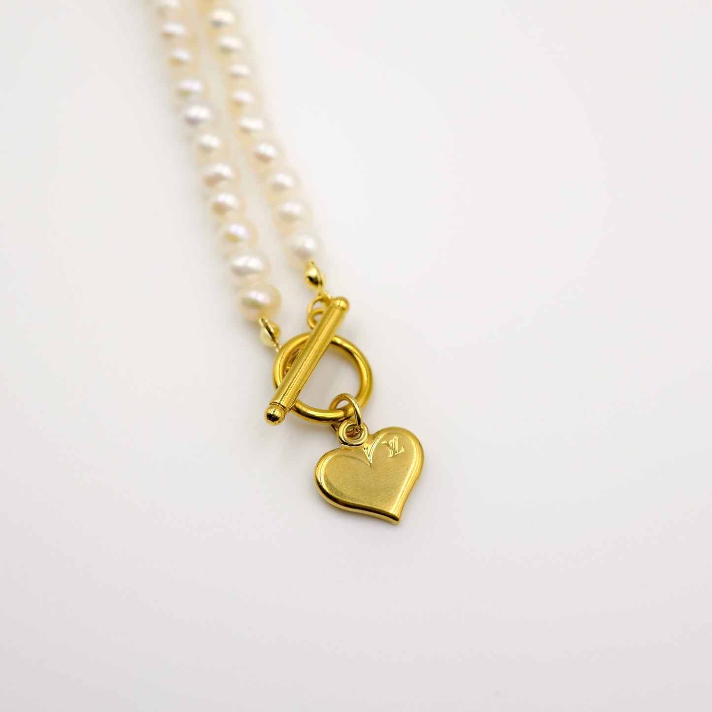 Louis Vuitton Heart Pearl Reworked Necklace