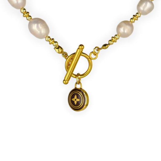 Louis Vuitton Brown Pastilles Pendant Pearl Reworked Bracelet – AMOUR  REWORKED