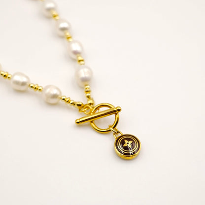 Louis Vuitton Brown Pastilles Pendant Pearl Reworked Necklace