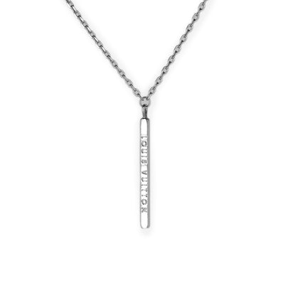 Louis Vuitton Bar Pendant Reworked Necklace