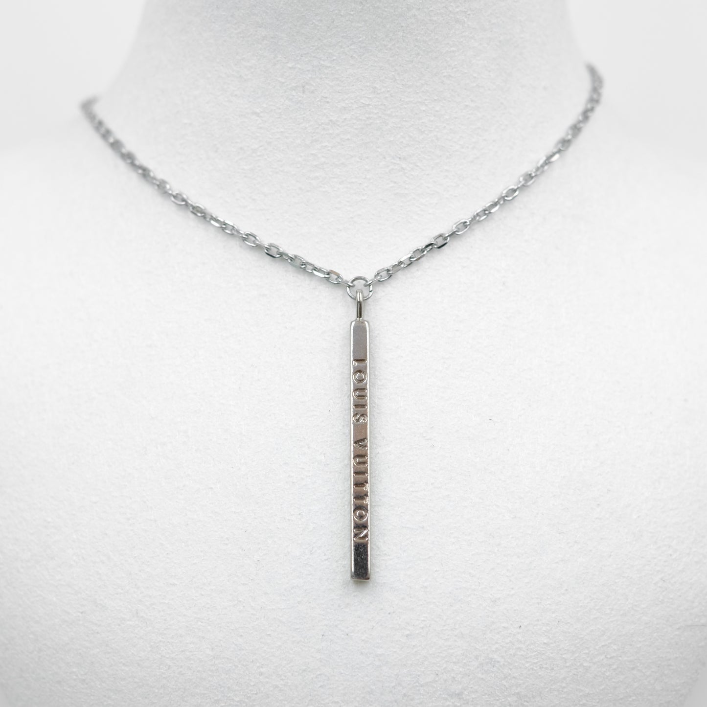 Louis Vuitton Bar Pendant Reworked Necklace