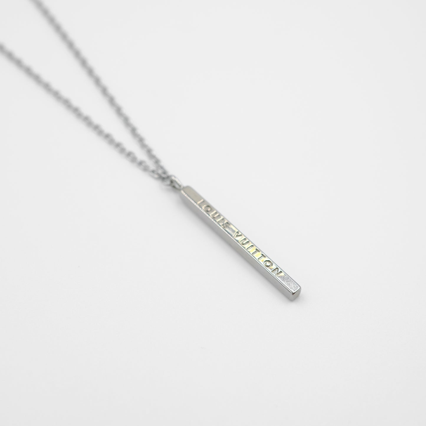 Louis Vuitton Bar Pendant Reworked Necklace