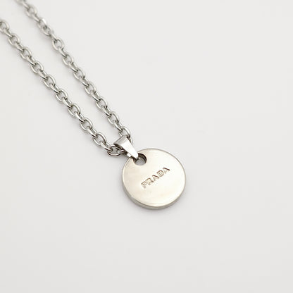 Prada Logo Tag Reworked Necklace